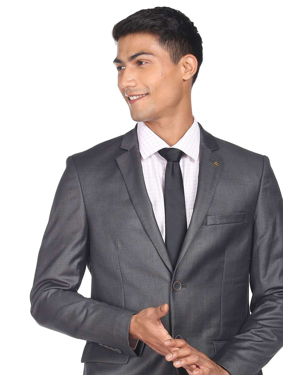 notched lapel single breasted formal blazer - 19132110 -  Standard Image - 4