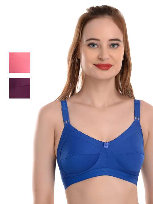pack of 3 solid t-shirt bra 