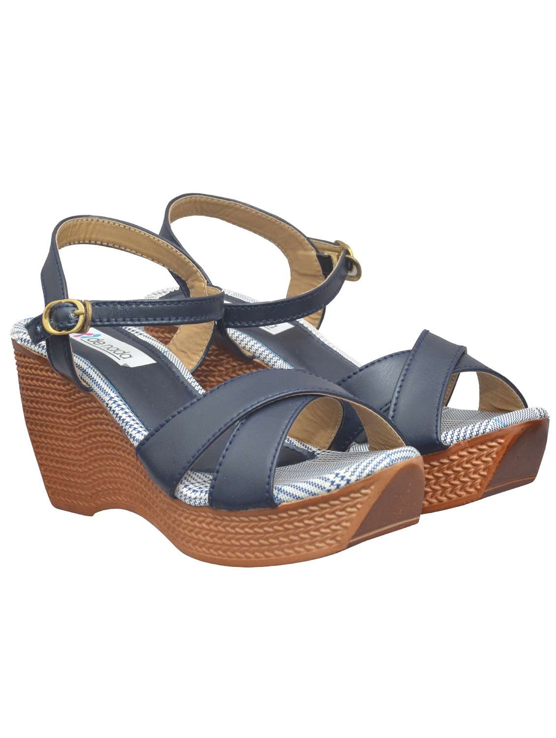 navy wedge sandal - 19133773 -  Standard Image - 1