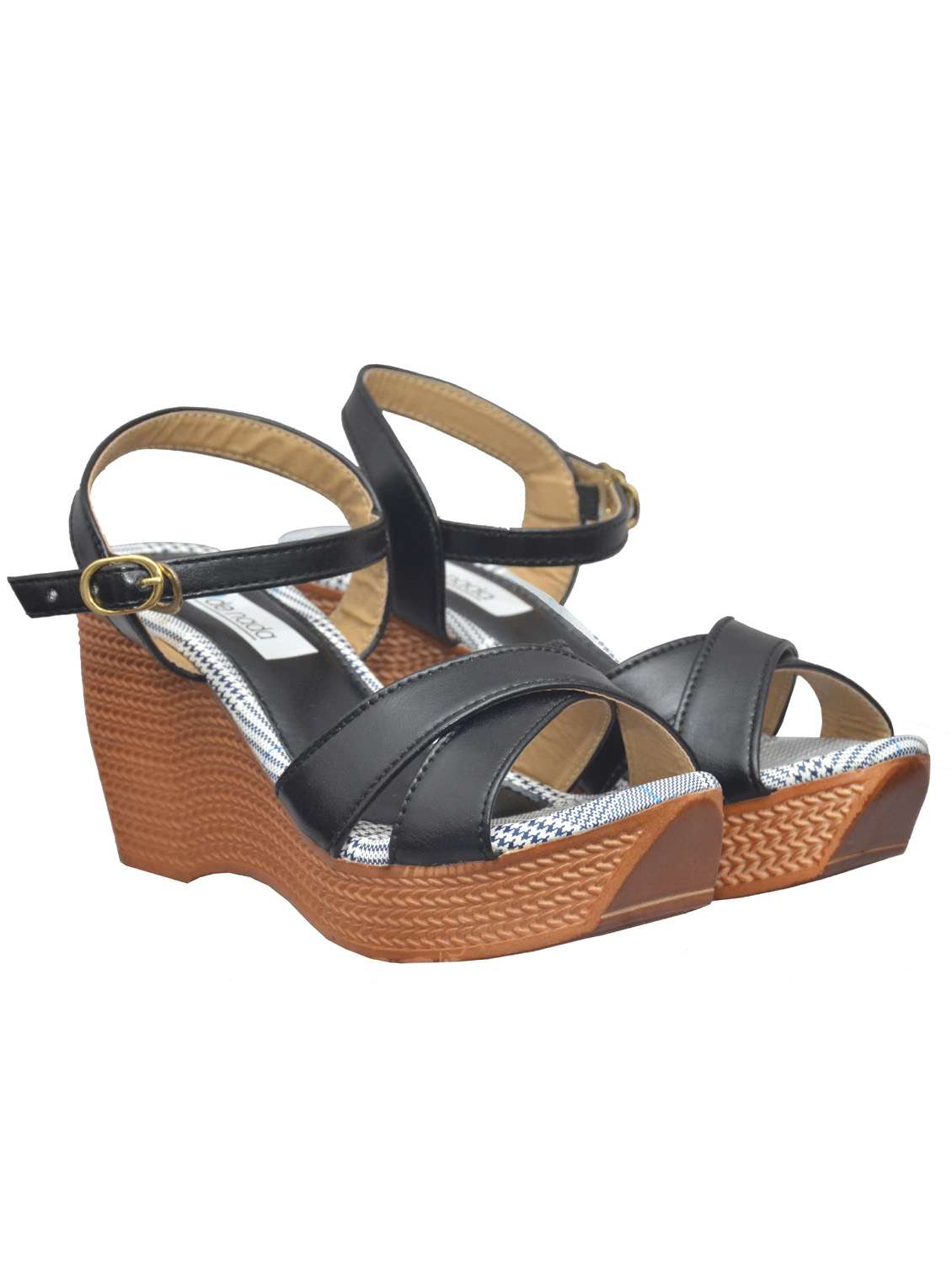 black wedge sandal - 19133774 -  Standard Image - 1