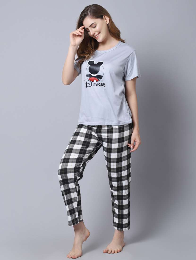 women printed night suit set  - 19136439 -  Standard Image - 1