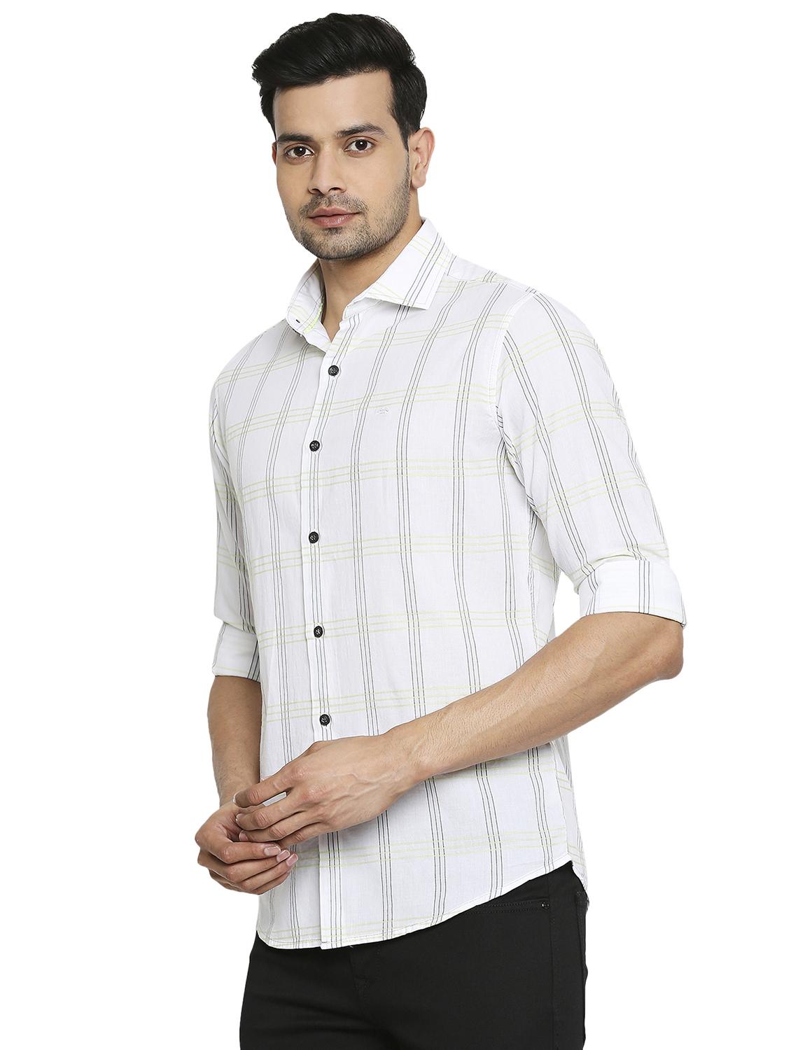 white checkered casual shirt - 19137480 - Standard Image - 1