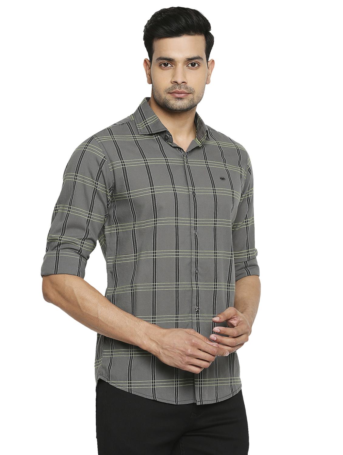 grey checkered casual shirt - 19137481 -  Standard Image - 1