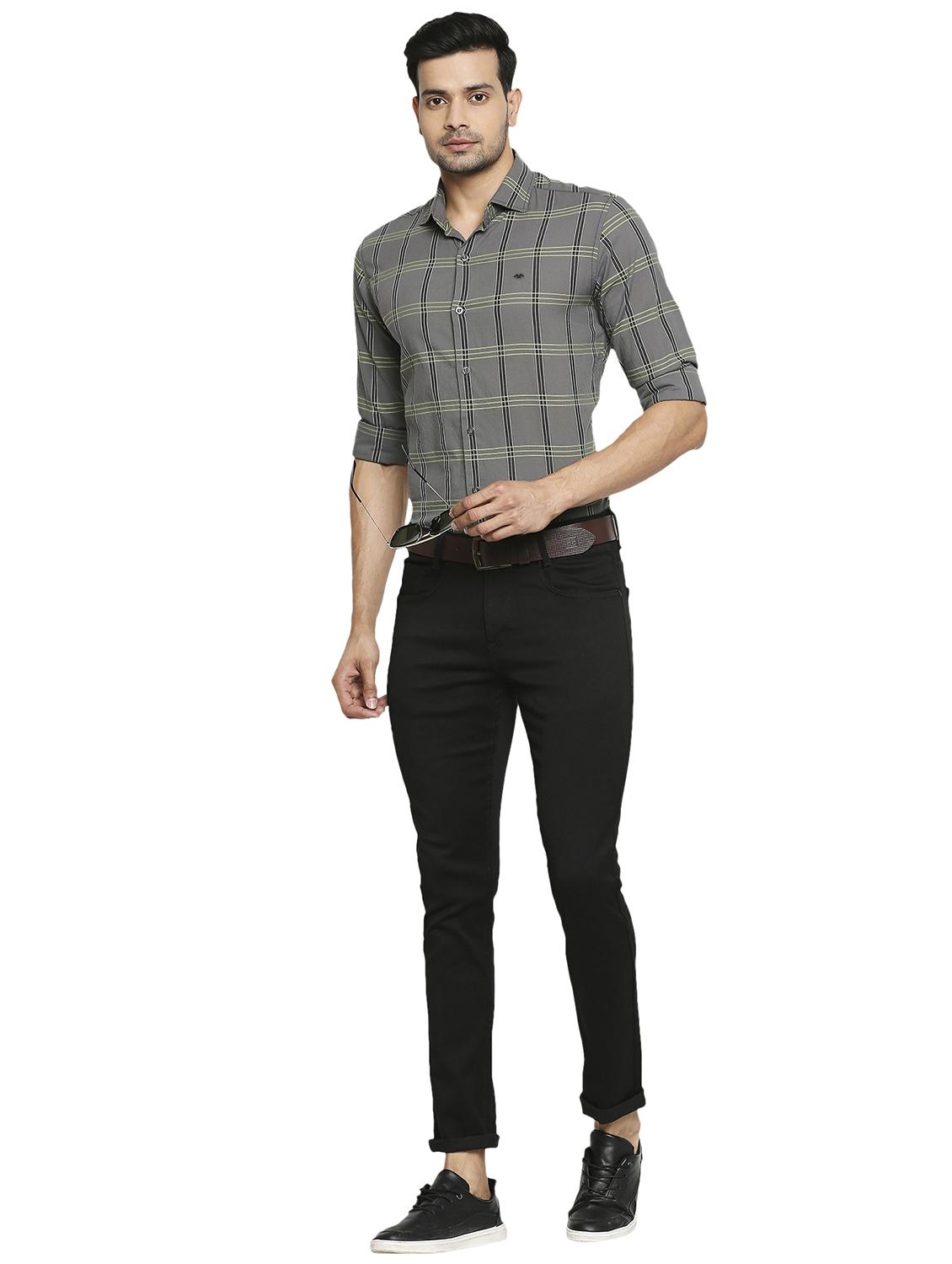 grey checkered casual shirt - 19137481 - Standard Image - 4