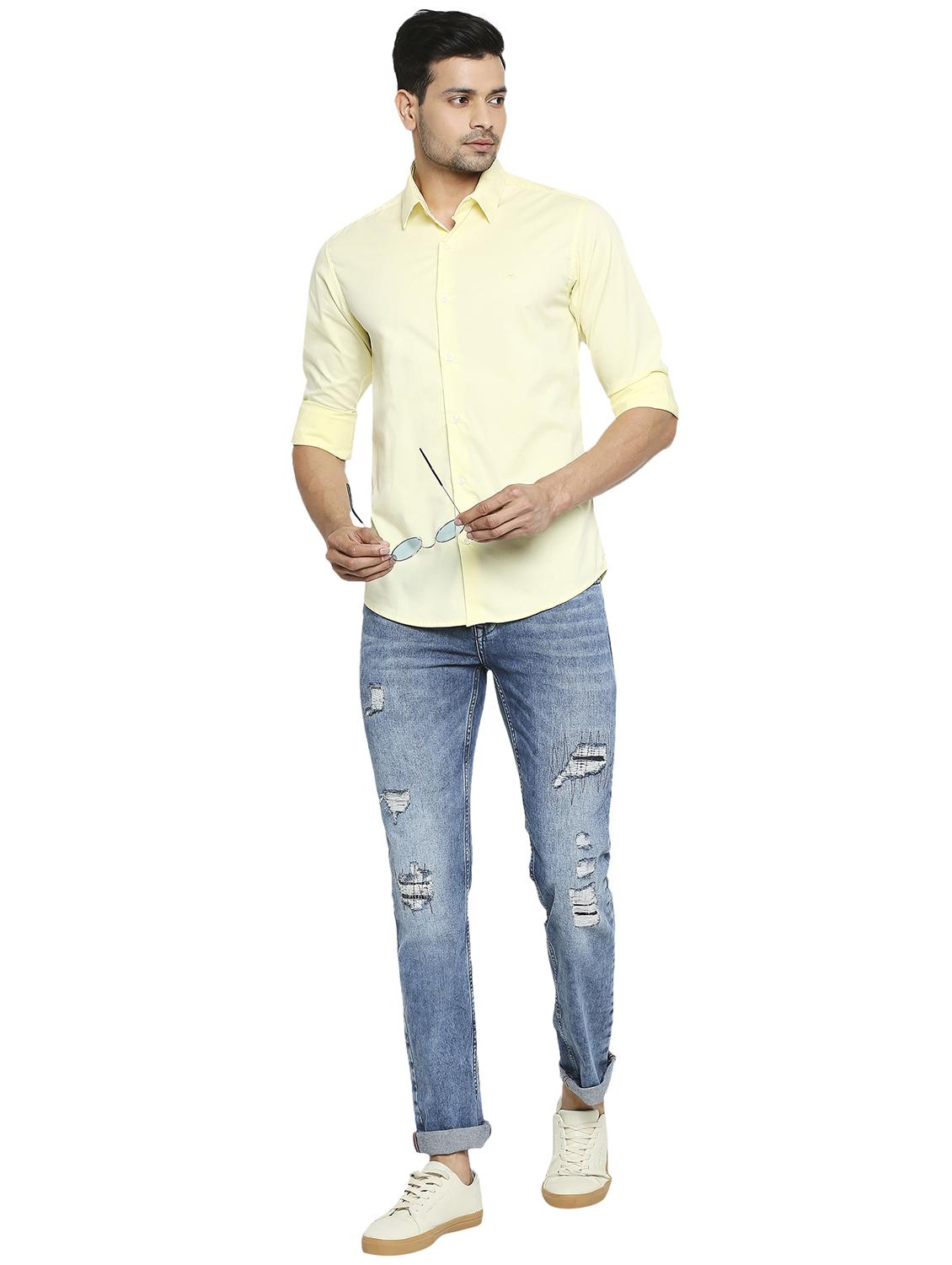 yellow solid casual shirt - 19137561 - Standard Image - 4