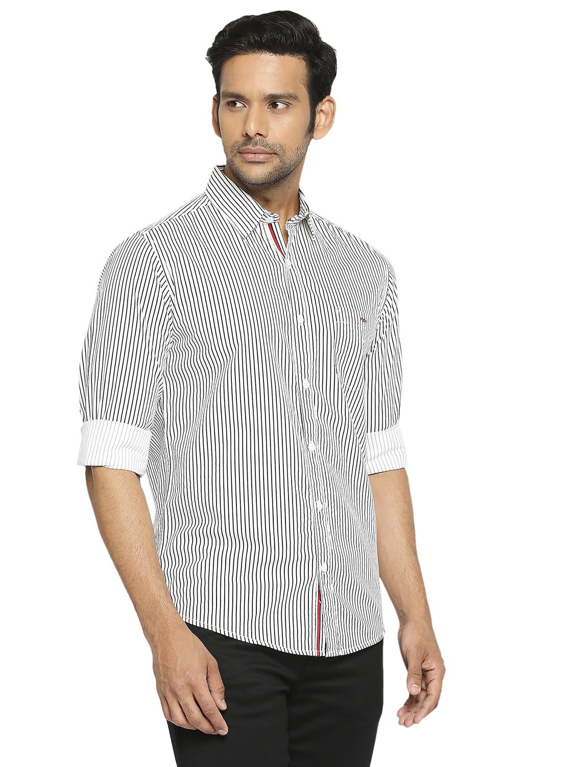 white striped casual shirt - 19137562 - Standard Image - 1