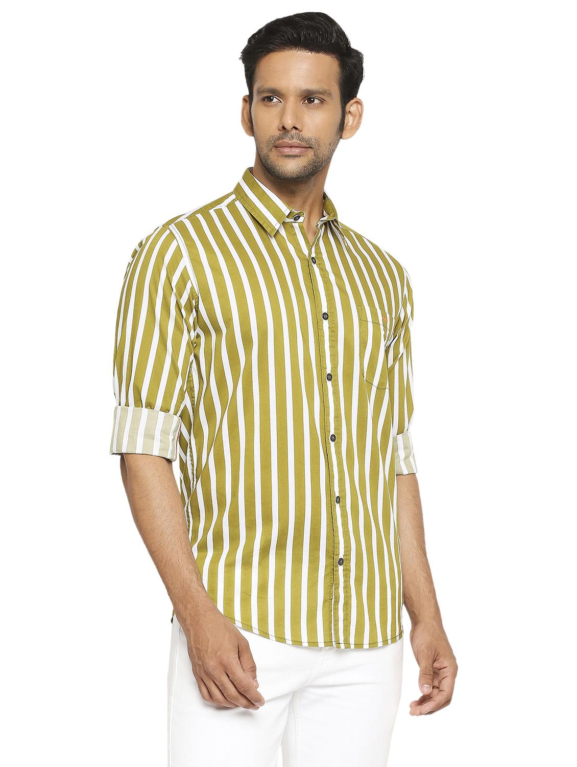green striped casual shirt - 19137564 - Standard Image - 1