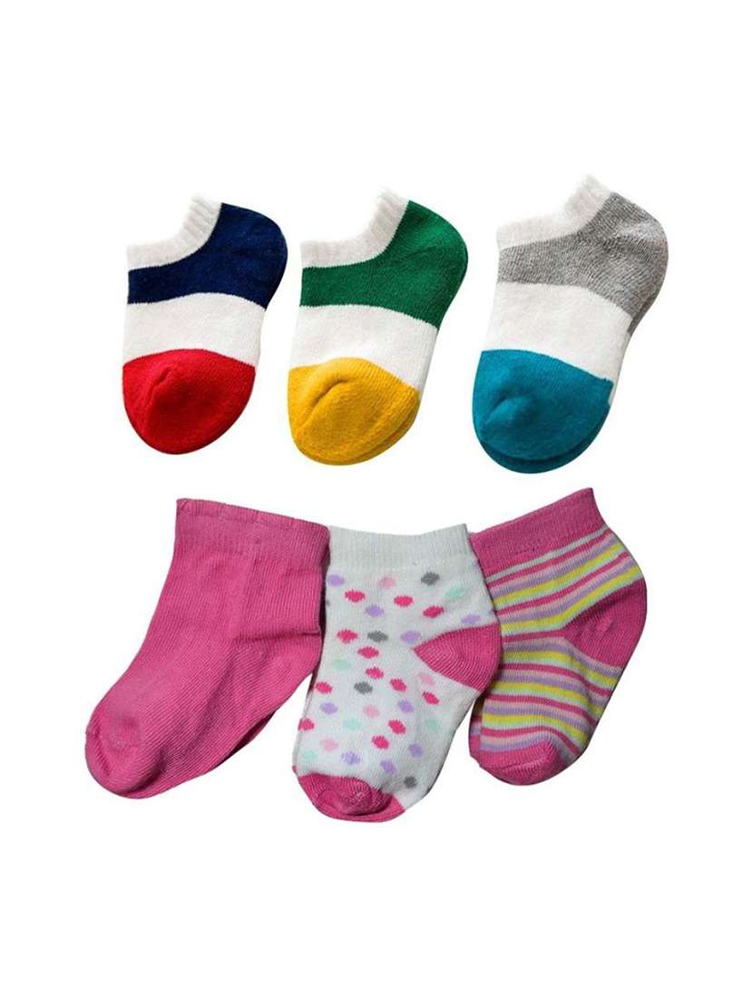 kids pack of 6 ankle length sock