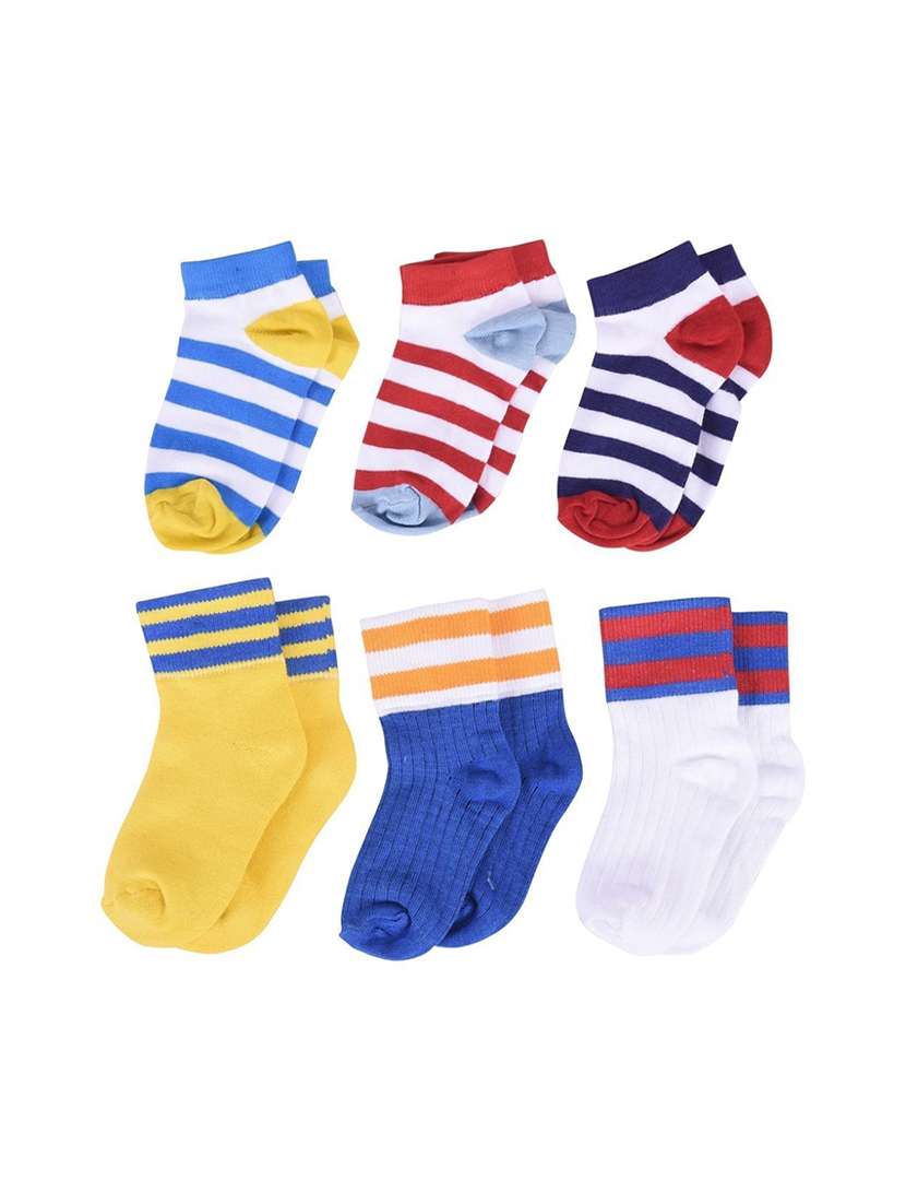 kids pack of 6 ankle length sock