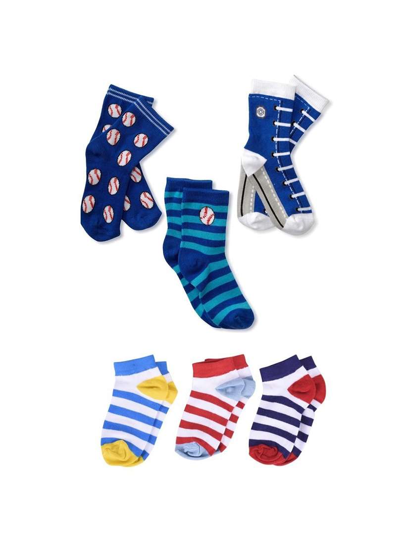 kids pack of 6 ankle length sock