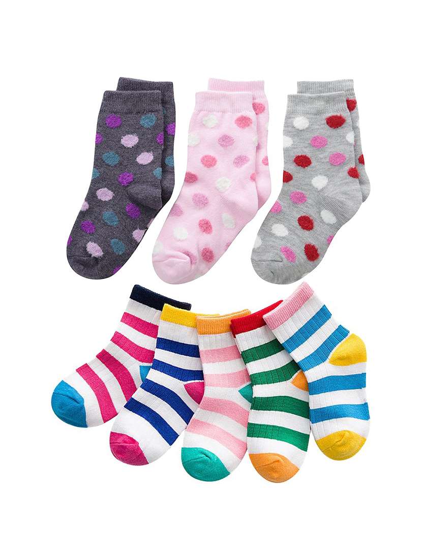 kids pack of 8 ankle length sock