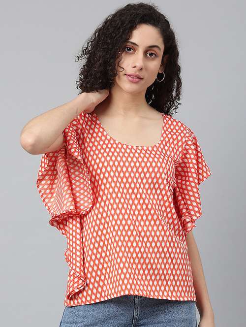 women's straight round neck top - 19138386 - Standard Image - 0