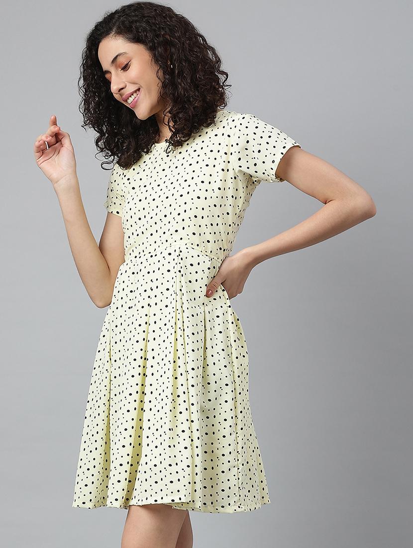 women's fit & flare printed dress - 19138436 -  Standard Image - 1
