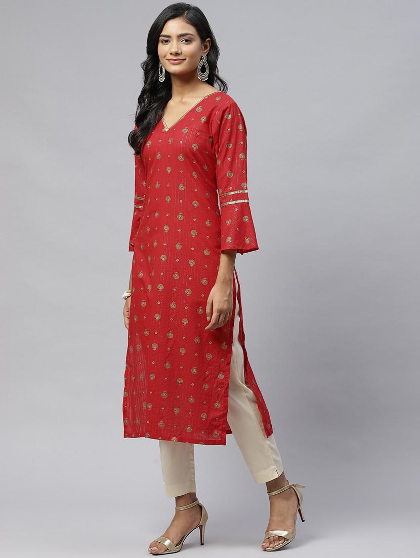 women's straight kurta - 19138453 - Standard Image - 1