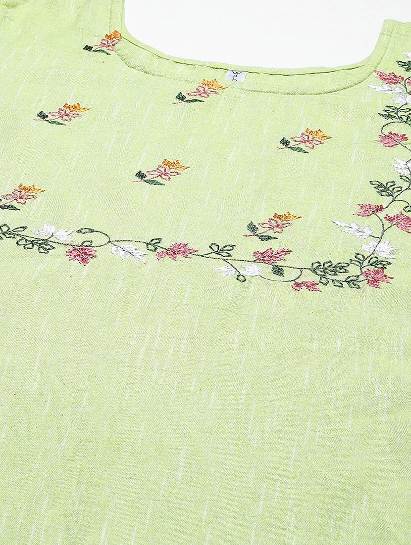 green printed a-line tunic - 19138474 - Standard Image - 4