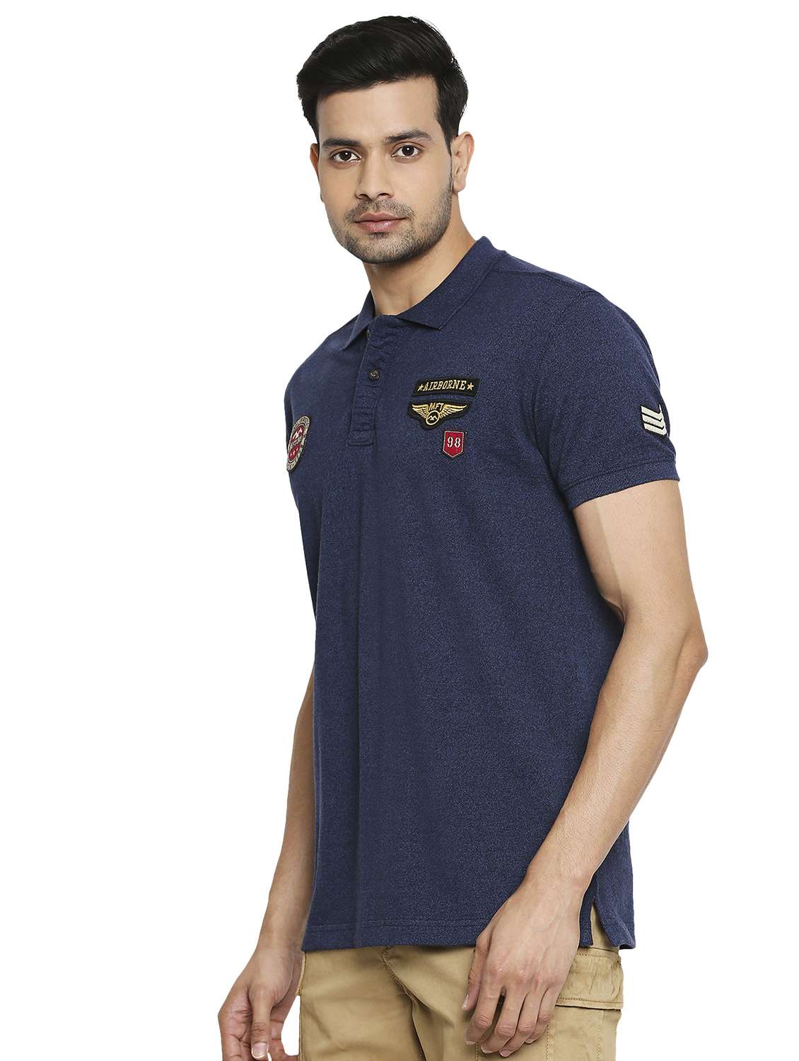 polo neck solid t-shirt  - 19138498 -  Standard Image - 1