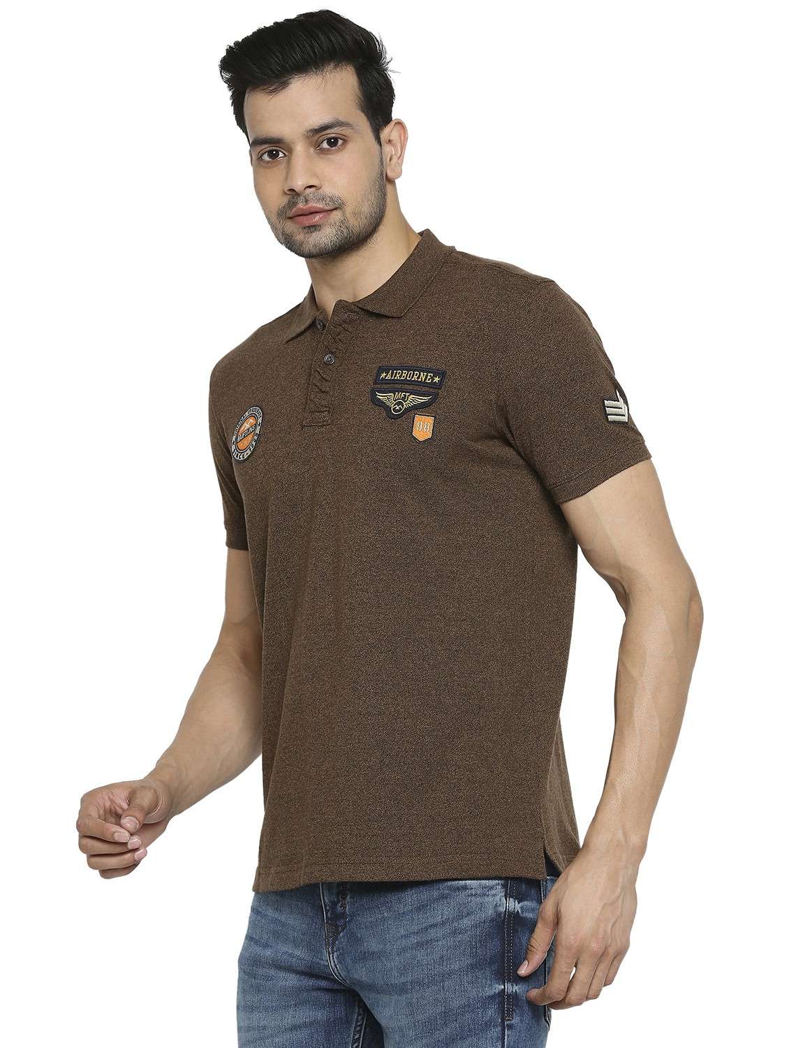 polo neck solid t-shirt  - 19138499 -  Standard Image - 1