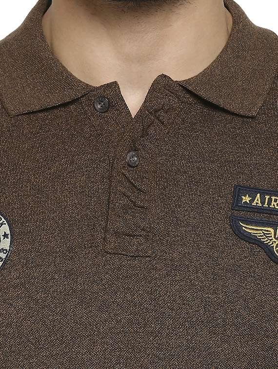 polo neck solid t-shirt  - 19138499 -  Standard Image - 4