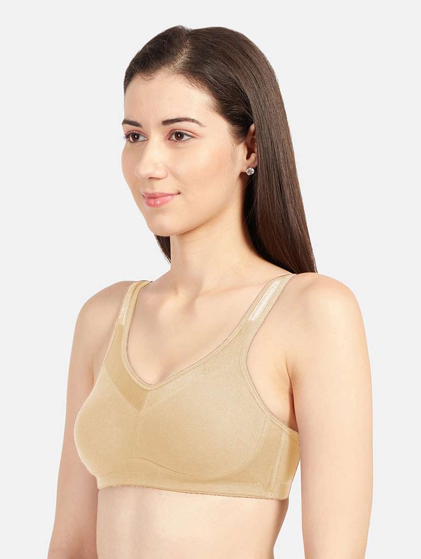beige solid regular bra - 19139566 -  Standard Image - 1