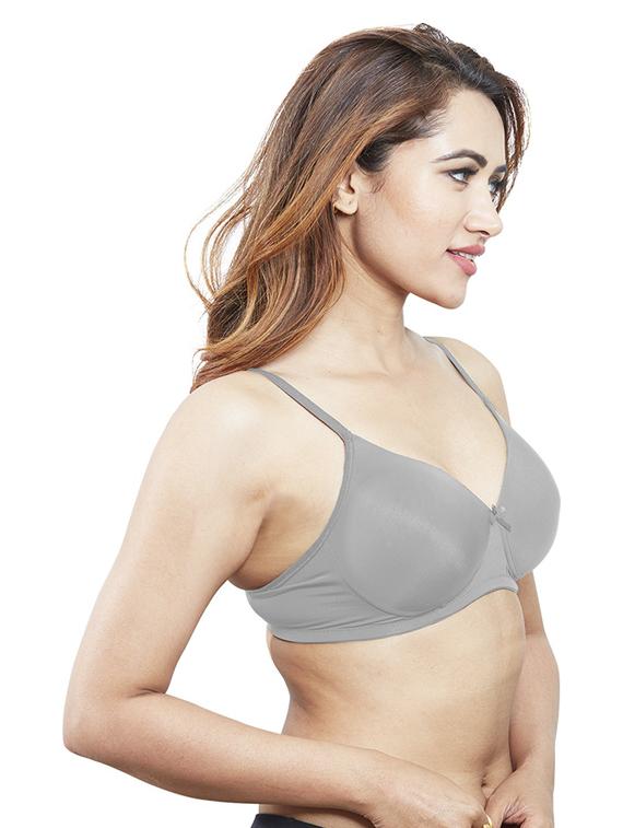 grey solid regular bra - 19139589 - Standard Image - 1