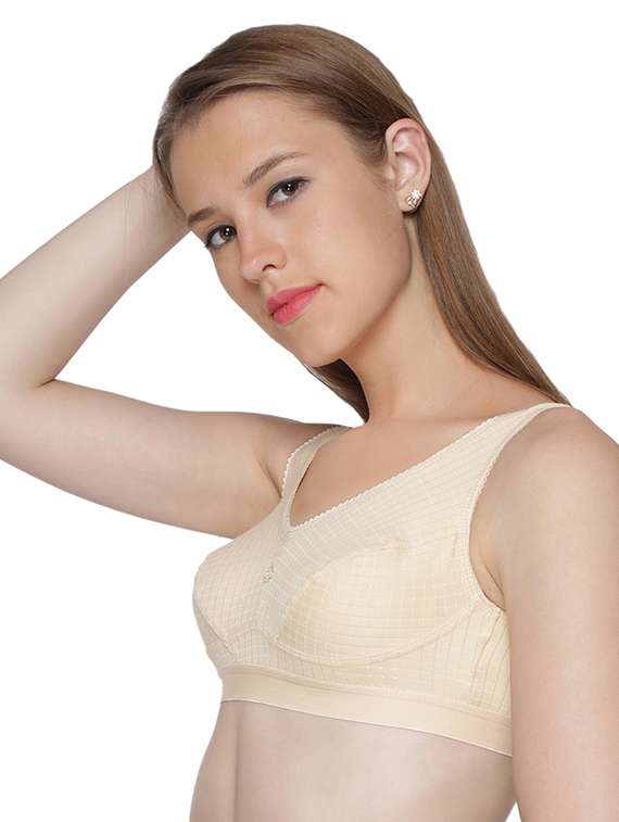solid cotton regular bra - 19139602 -  Standard Image - 1