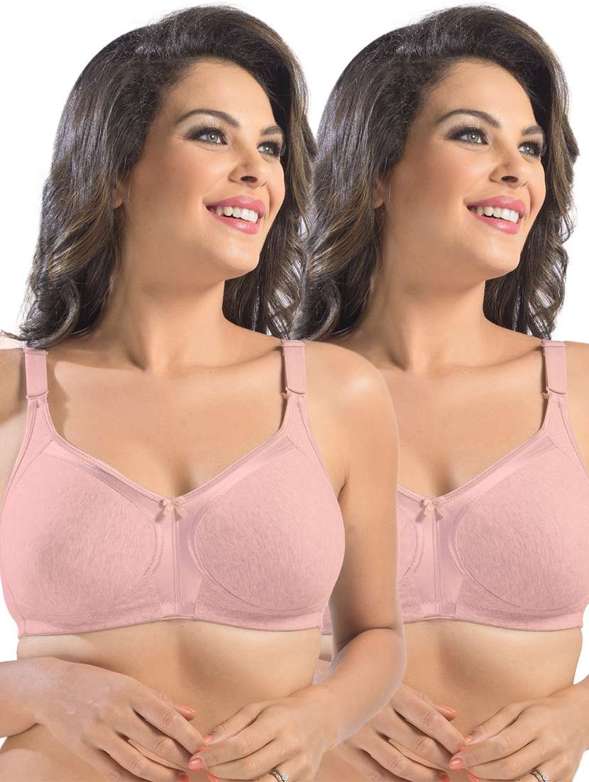 pack of 2 solid regular bra 
