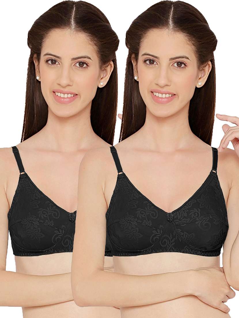 pack of 2 solid regular bra 