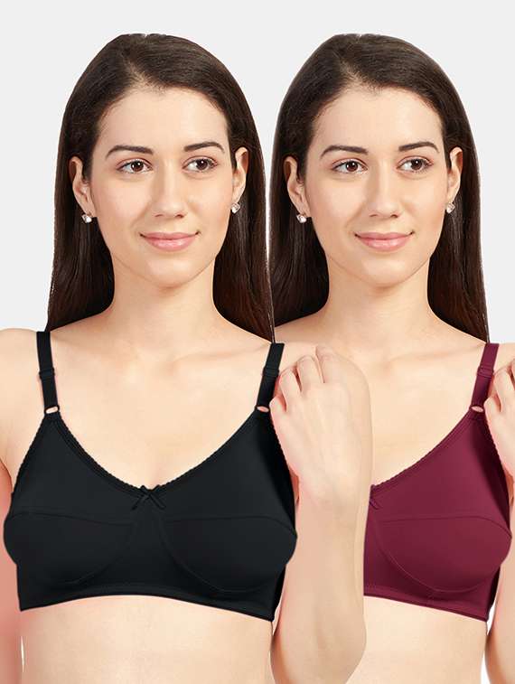 set of 2 solids t-shirt bras