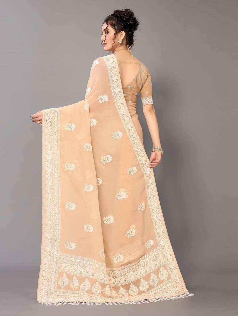 women's embroidered saree with blouse - 19142487 -  Standard Image - 1