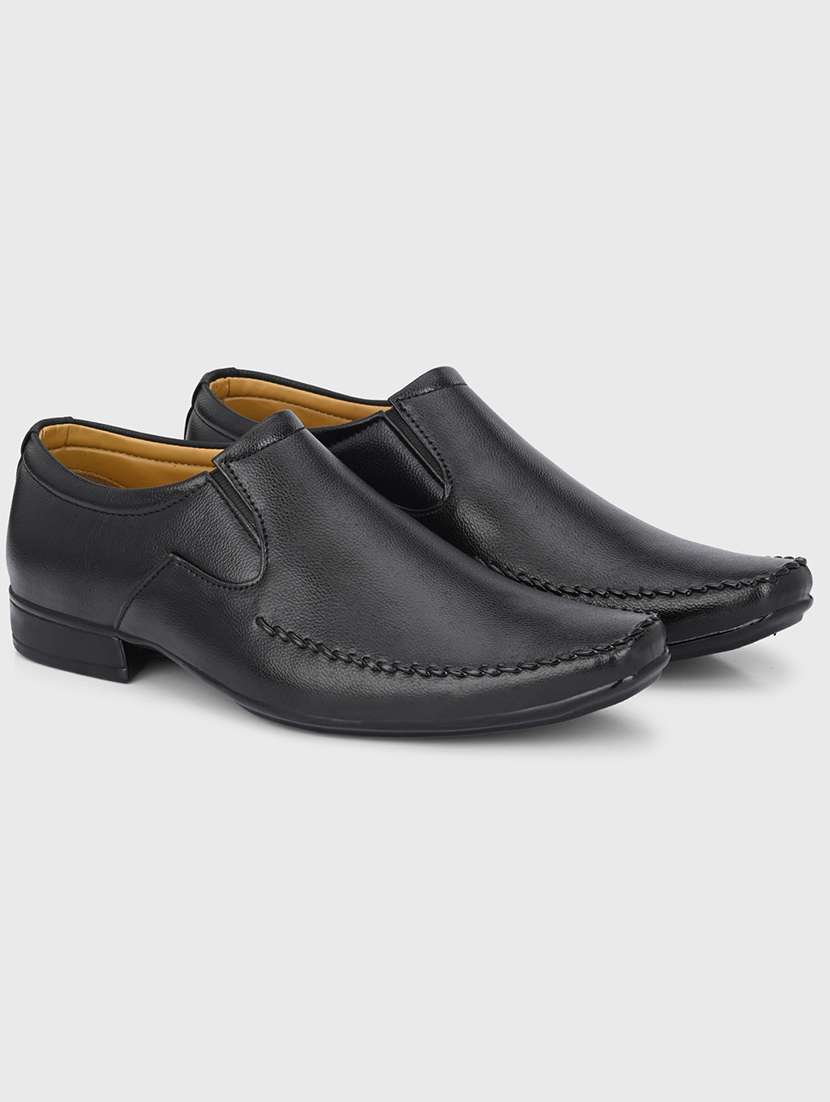 black slip on formal shoes 