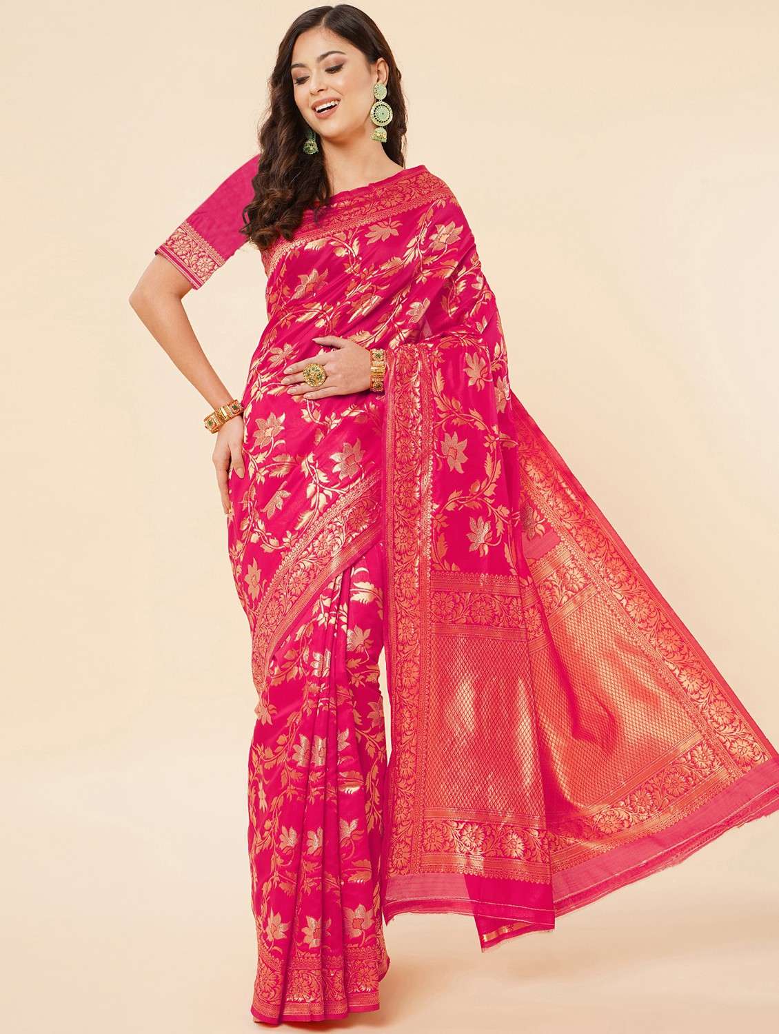women's banarasi saree with blouse