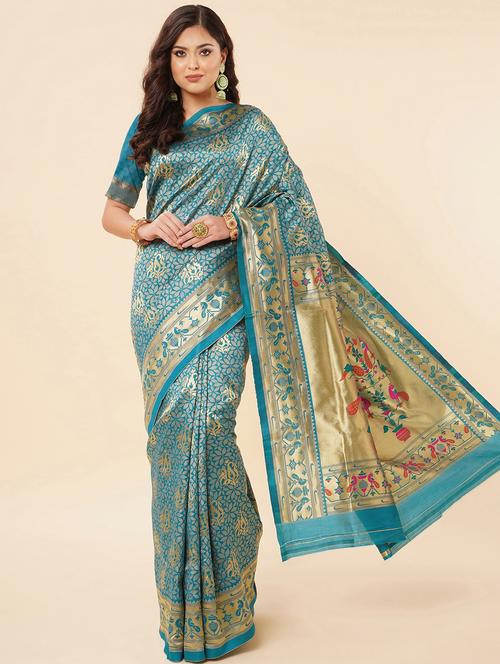 women's self design multi colored saree with blouse - 19143115 - Standard Image - 0