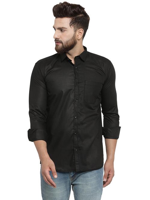 mens solid casual shirt - 19143182 - Standard Image - 0