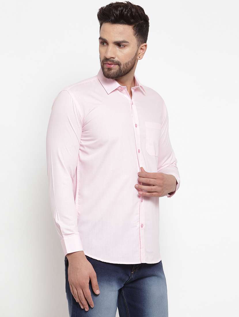 mens solid casual shirt - 19143204 - Standard Image - 1