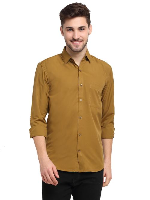 mens solid casual shirt - 19143209 - Standard Image - 0