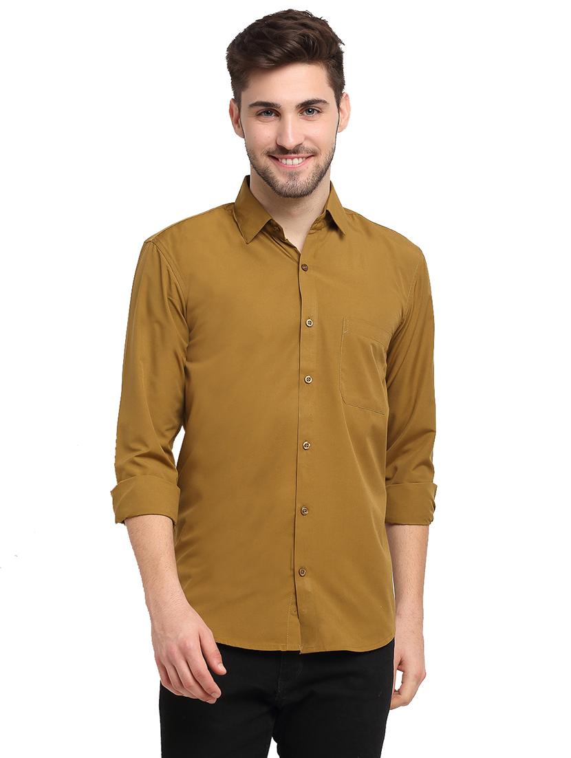 mens solid casual shirt - 19143209 - Zoom Image - 0