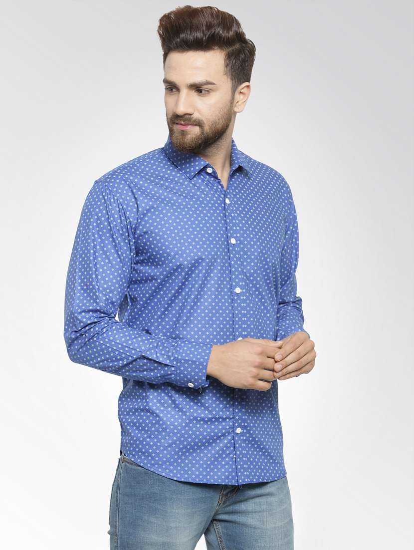 mens geometric casual shirt - 19143264 -  Standard Image - 1