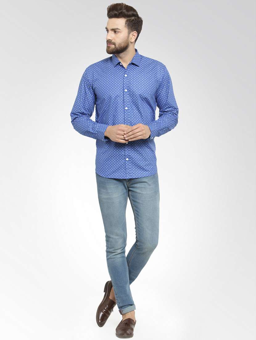 mens geometric casual shirt - 19143264 -  Standard Image - 4