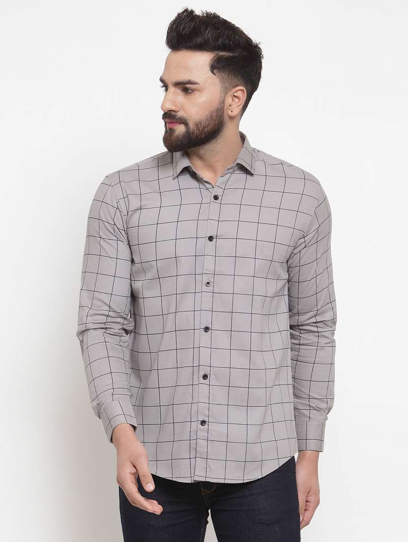 mens checks casual shirt