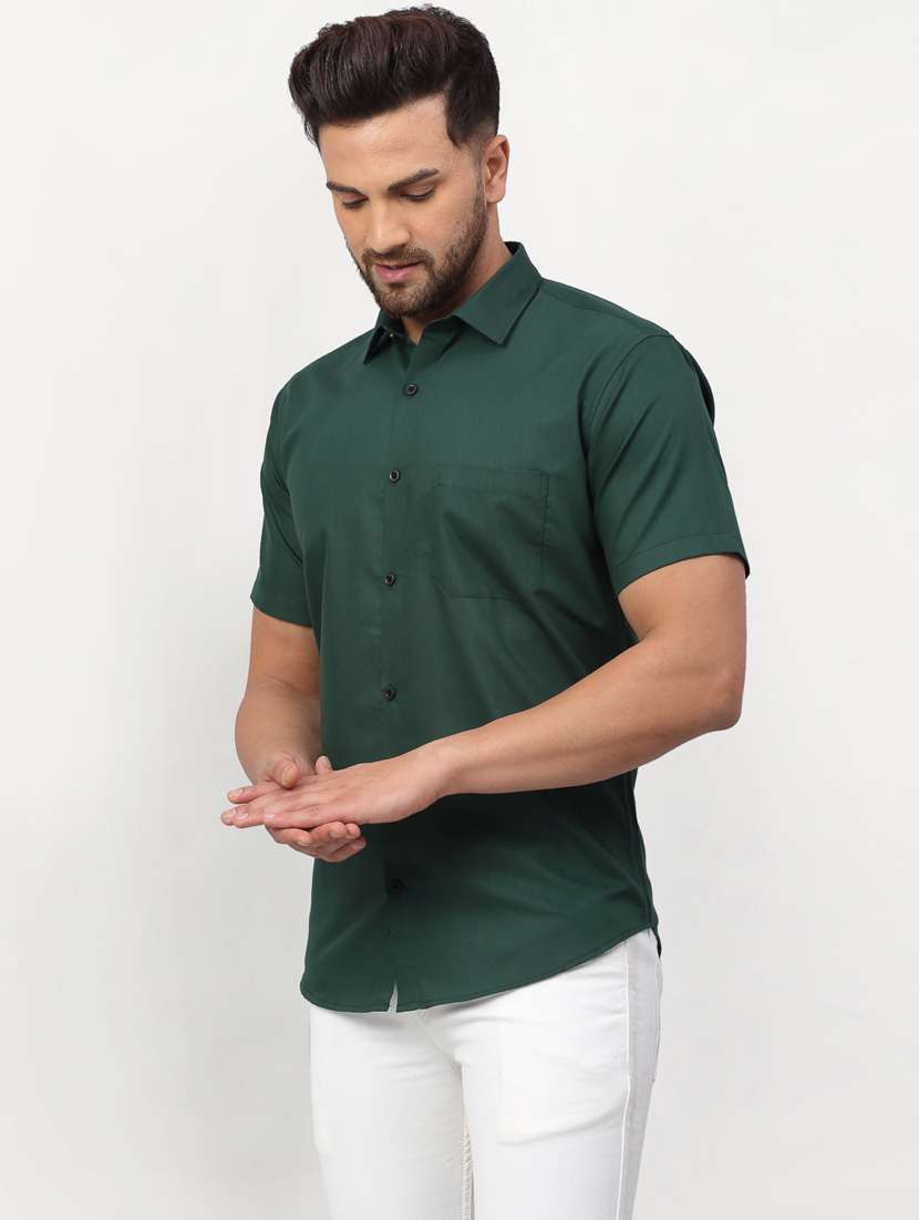 mens solid casual shirt - 19143381 -  Standard Image - 1