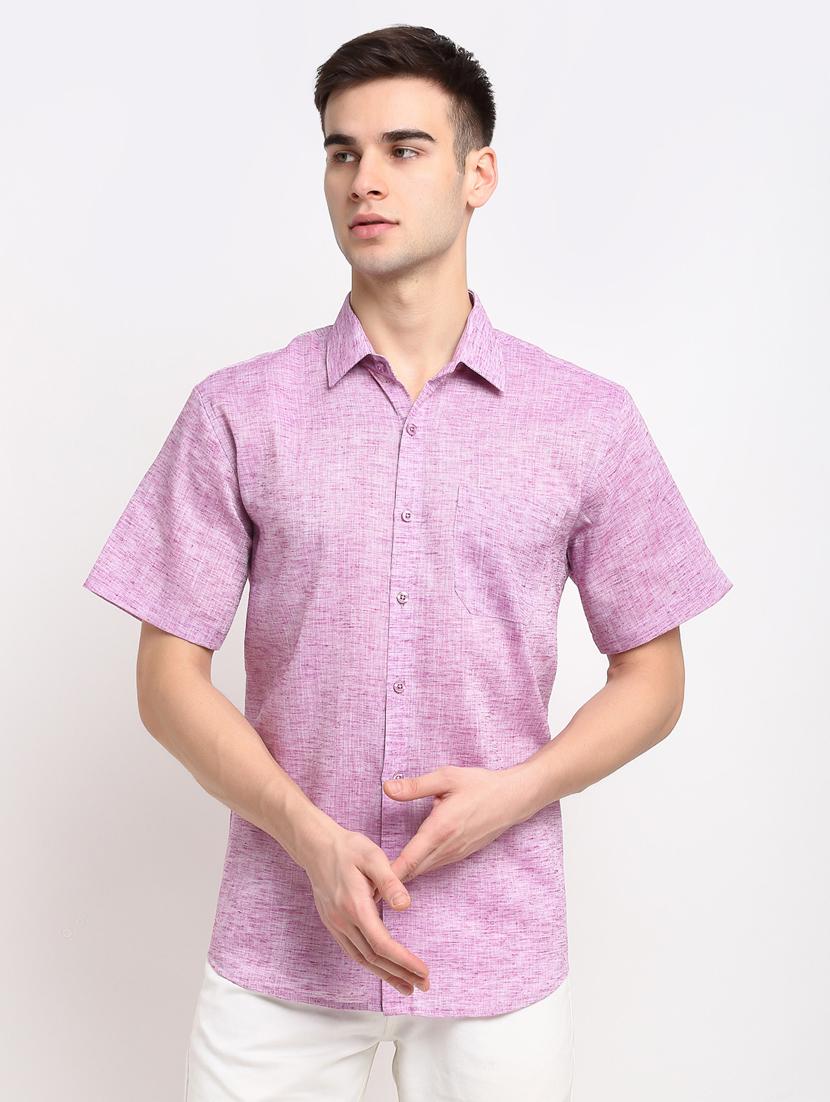 mens melange casual shirt - 19143489 -  Zoom Image - 0