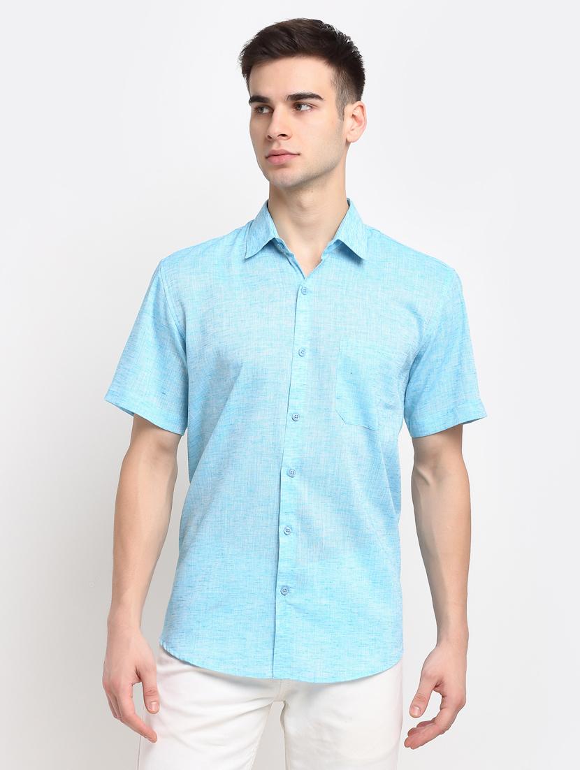 mens solid casual shirt - 19143492 -  Zoom Image - 0