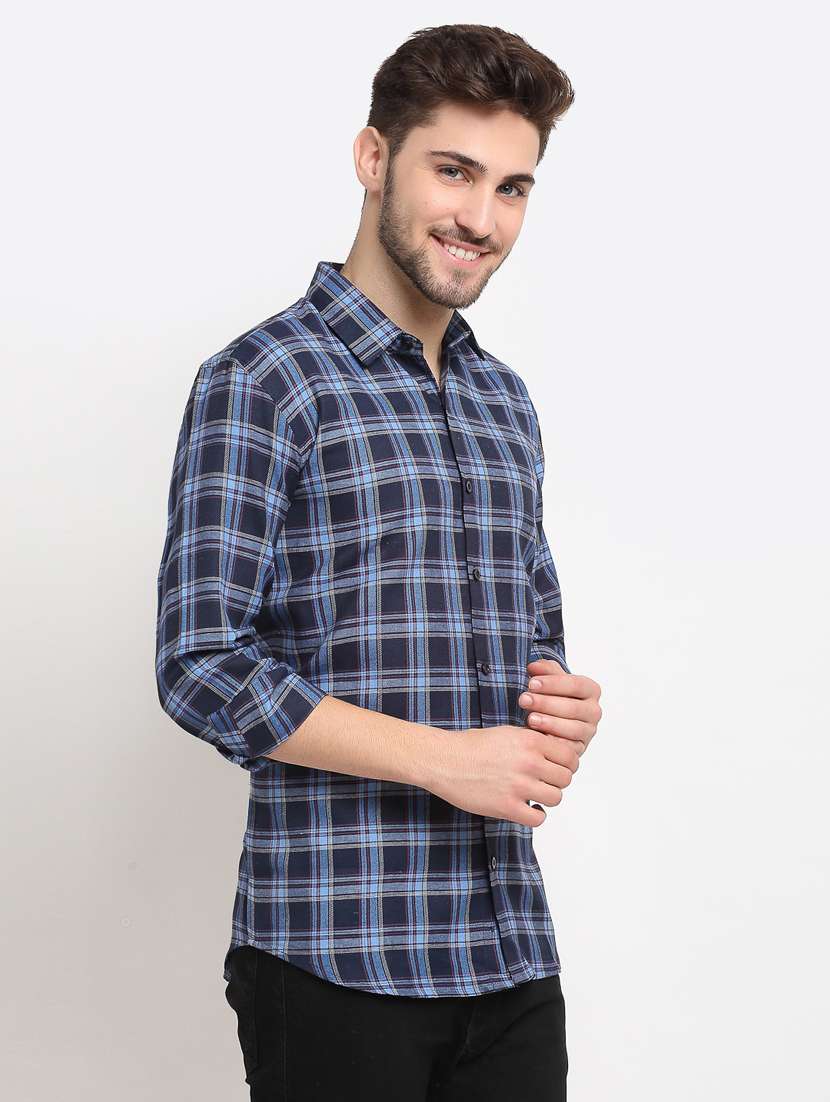 multi coloured checkered casual shirt - 19143504 - Standard Image - 1