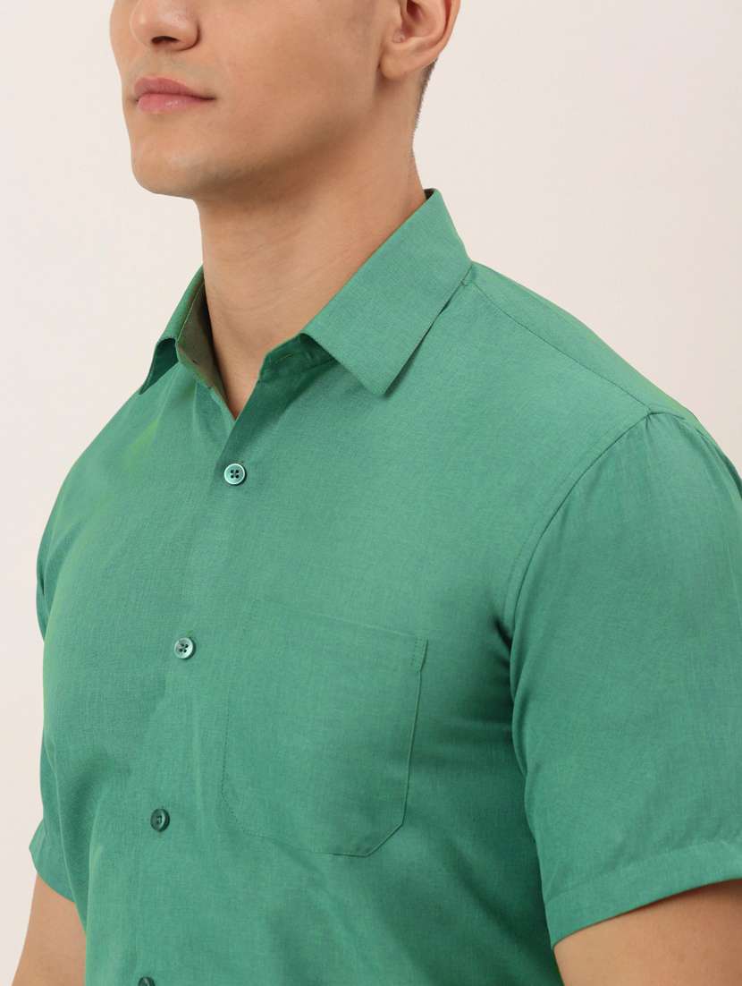 mens solid casual shirt - 19143537 - Standard Image - 4