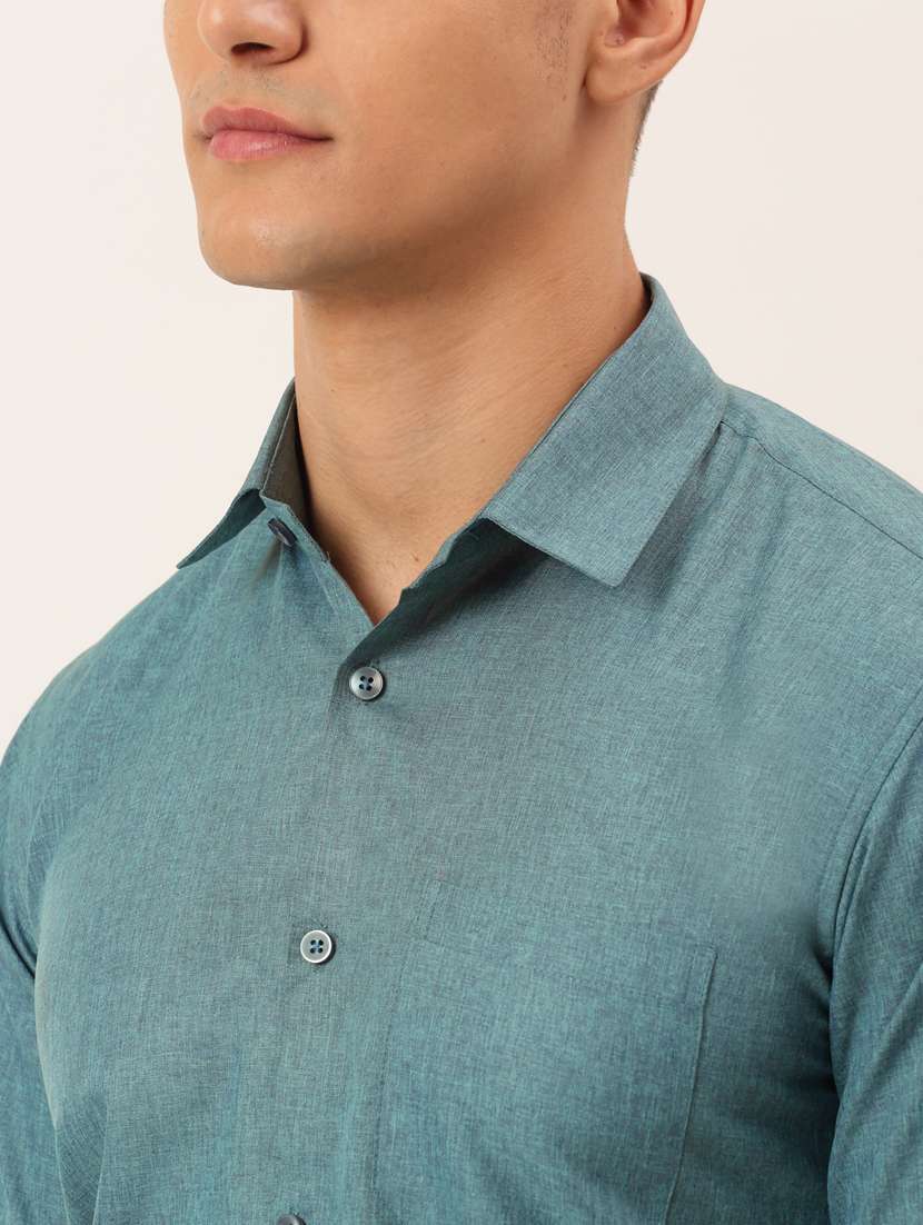 mens solid casual shirt - 19143538 -  Standard Image - 4