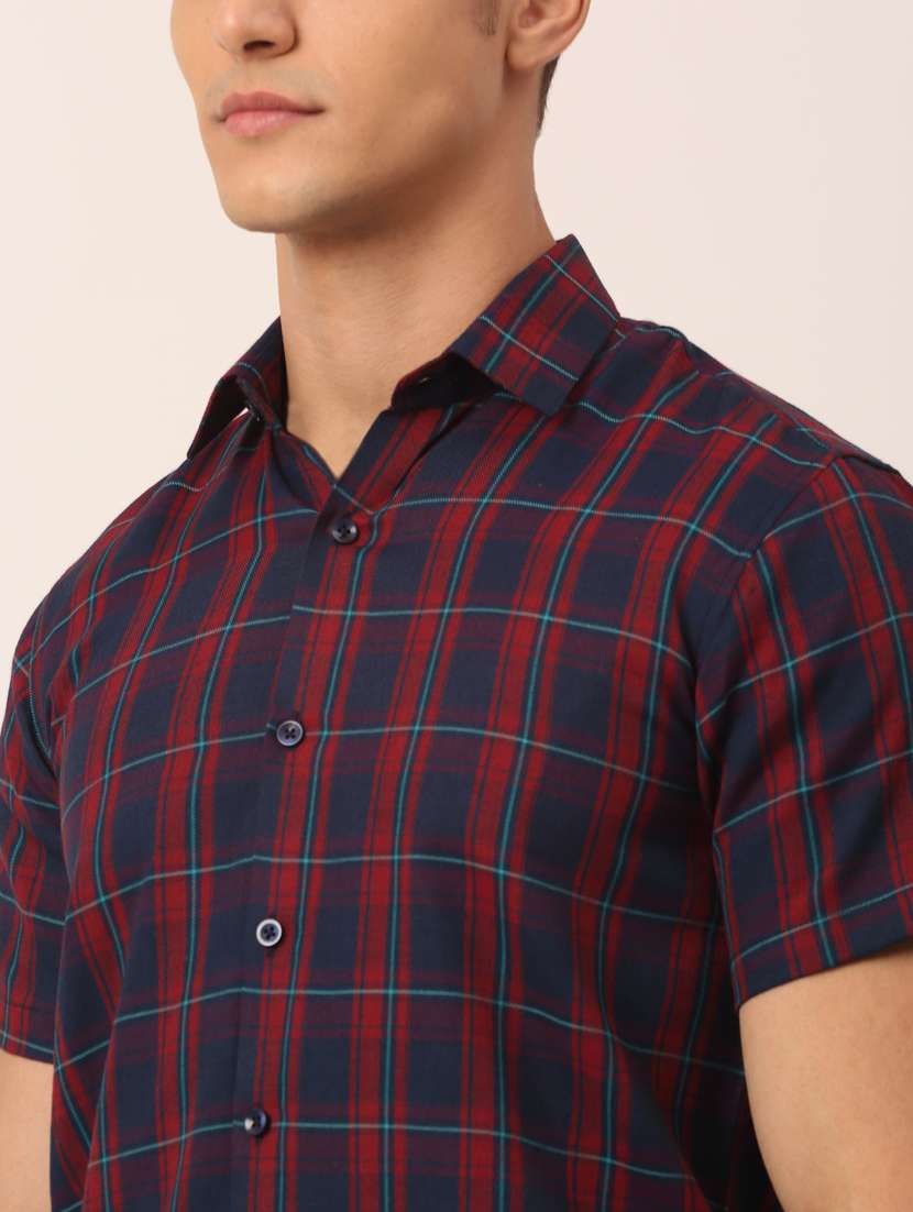 mens checks casual shirt - 19143562 - Standard Image - 4