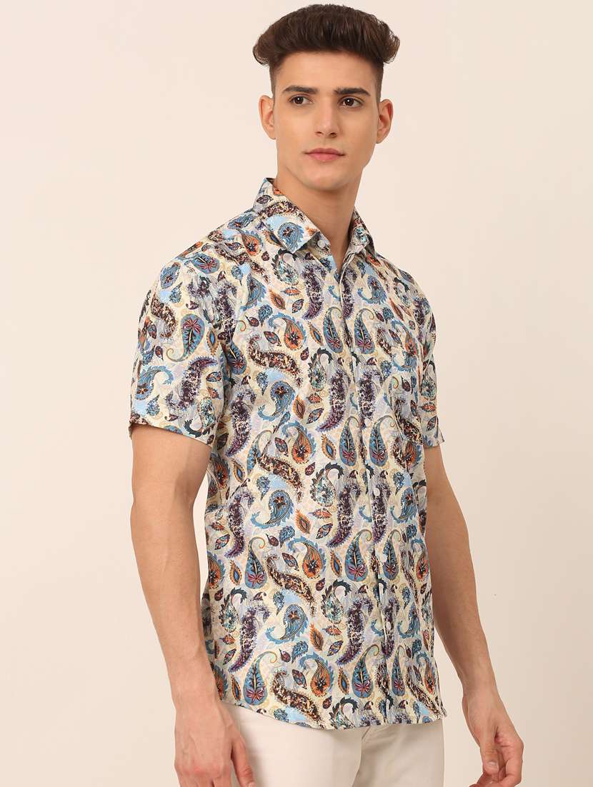mens paisley casual shirt - 19143606 -  Standard Image - 1