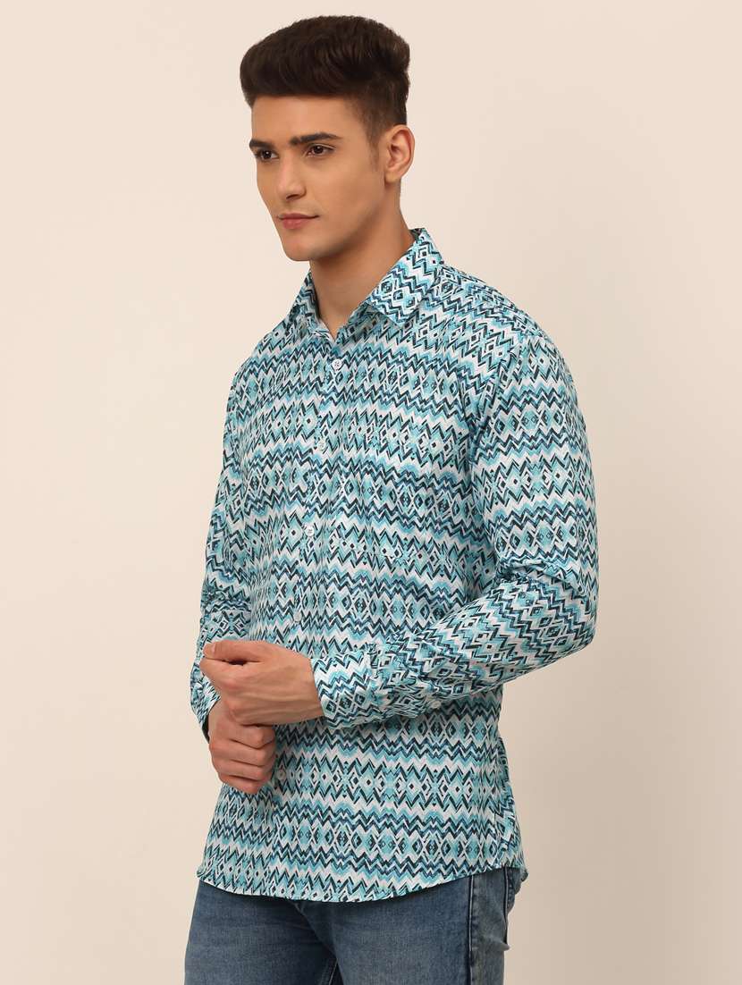mens aztec casual shirt - 19143611 -  Standard Image - 1