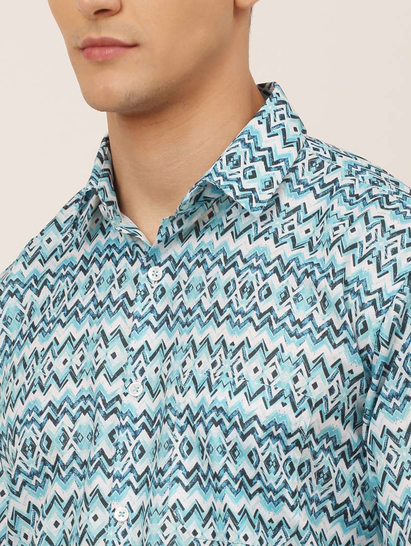mens aztec casual shirt - 19143611 -  Standard Image - 4