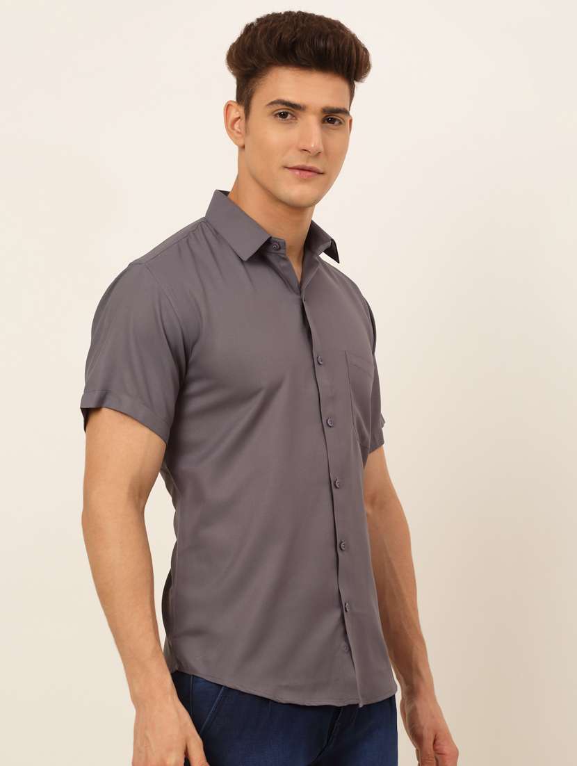 mens solid casual shirt - 19143616 -  Standard Image - 1